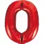Nummer Red Rote Nummer 0 Folienballon 85 cm