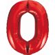 Nummer Red Rote Nummer 0 Folienballon 85 cm