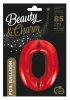 Nummer Red Rote Nummer 0 Folienballon 85 cm