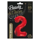 Nummer Red Rote Nummer 2 Folienballon 85 cm