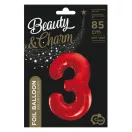 Nummer Red Rote Nummer 3 Folienballon 85 cm