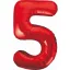 Nummer Red Rote Nummer 5 Folienballon 85 cm