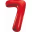 Nummer Red Rote Ziffer 7 Folienballon 85 cm