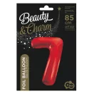 Nummer Red Rote Ziffer 7 Folienballon 85 cm
