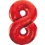 Nummer Red Rote Nummer 8 Folienballon 85 cm