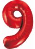 Rot 9 Red Nummer Folienballon 85 cm