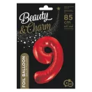 Nummer Red Rote Zahl 9 Folienballon 85 cm