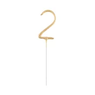 Nummer Gold Goldene Nummer 2 Wunderkerze 17 cm