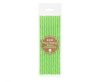 Farbe Lime Green Chevron Grüner Papierstrohhalm 12er Pack