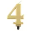 Nummer Metallic Goldene Nummer 4 Kerze, Tortenkerze