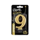 Nummer Metallic Goldene Zahl 9 Geburtstagskerze