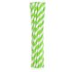 Farbe Green Stripes 12 Stk Grün Flexible Papierstrohhalme