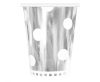 Silber B&C Polka Dots Silver Pappbecher 6 Stück 266 ml