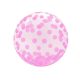 Baby Pink Dots Aqua Kugel Folienballon 46 cm