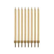 Farbe Gold Goldene Tortenkerze, 8er Set
