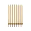 Farbe Gold Goldene Tortenkerze, 8er Set