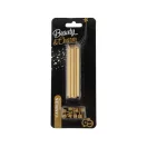 Farbe Gold Goldene Tortenkerze, 8er Set