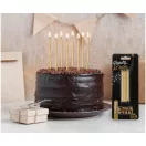 Farbe Gold Goldene Tortenkerze, 8er Set