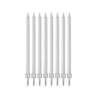 Farbe Silver Silber Geburtstagskerzensatz, 8 Stk