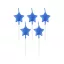 Star Metallic Blue Star, blaue Kuchenkerze, Kerzenset 5 Stk