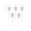 Star Metallic Silver Silberne Geburtstagskerze Set 5 Stk