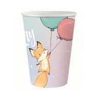 Fuchs Balloon Happy Birthday Pappbecher, 6 Stk, 270 ml
