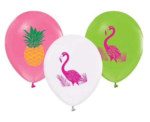 Flamingo Summer Ballon, Luftballon 5 Stück 12 Zoll (30cm)