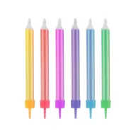 Farbe Jumbo Colourful Kuchendekoration Kerzen, 12er Set