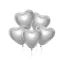 Liebe Platinum Silver Herz-Ballon, 6 Stk 12 Zoll (30 cm)