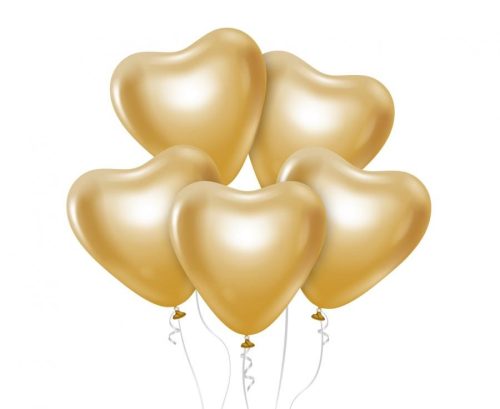 Herz Platinum Gold Ballon, Luftballon 6 Stück 12 Zoll (30 cm)