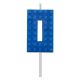 Blöcke Blue Blocks Klemmbaustein Nummer Kerze, 0 Blaue Kerze
