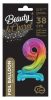 Nummer Rainbow Bunter Mini-Folienballon Nummer 9 mit Standfuß 38 cm