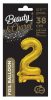 Gold B&C Gold mini Nummer 2 Folienballon mit Sockel 38 cm