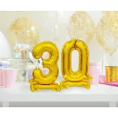 Nummer B&C Gold Goldener Mini-Nummer 3 Folienballon mit Basis 38 cm