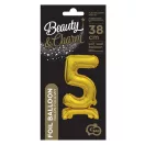 Nummer B&C Gold Goldener Mini-Zahl 5 Folienballon mit Boden 38 cm