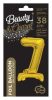 Gold B&C Gold mini Nummer 7 Folienballon mit Sockel 38 cm