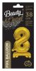 Gold B&C Gold mini Nummer 8 Folienballon mit Sockel 38 cm