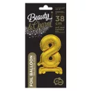 Nummer B&C Gold Goldene Mini Nummer 8 Folienballon mit Ständer 38 cm