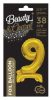 Nummer B&C Gold Goldene Mini-Folienballon Zahl 9 mit Basis 38 cm