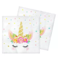 Einhorn Star Servietten 20 Stück 33x33 cm