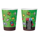 Gamer Game On Papiertassen Set, 6 Stück, 200 ml