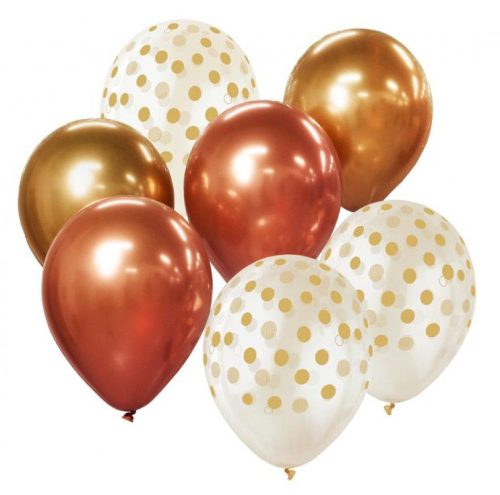 Farbe gold-Copper Ballon, Luftballon Set 7 Stück 12 Zoll (30cm)