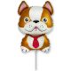 Hund Bulldog Brown Folienballon 36 cm (WP)