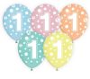 Happy Birthday 1 Dots Ballon, Luftballon 5 Stück 12 inch (30cm)