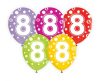 Happy Birthday 8 Dots Ballon, Luftballon 5 Stück 12 inch (30cm)