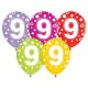 Geburtstag Dots Happy Birthday 9 Ballons, 5er-Set 12 Zoll (30cm)