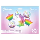 Einhorn Rainbow 5-teilige Folienballon-Set