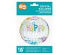 Happy Birthday Aqua Kugel Folienballon 40 cm