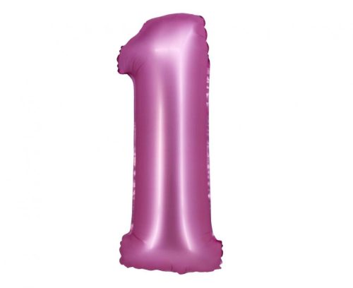 Satin pink, Rosa Nummer 1 Folienballon 76 cm