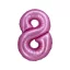 Nummer Satin Pink Rosa Nummer 8 Folienballon 76 cm